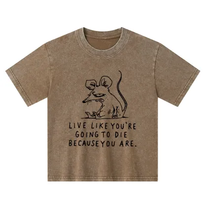 Tokyo-Tiger Funny Meme Sarcastic Rat Life Truth Kids Washed T-Shirt