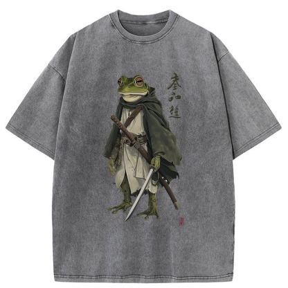 Tokyo-Tiger Frog Warrior Japan Washed T-Shirt