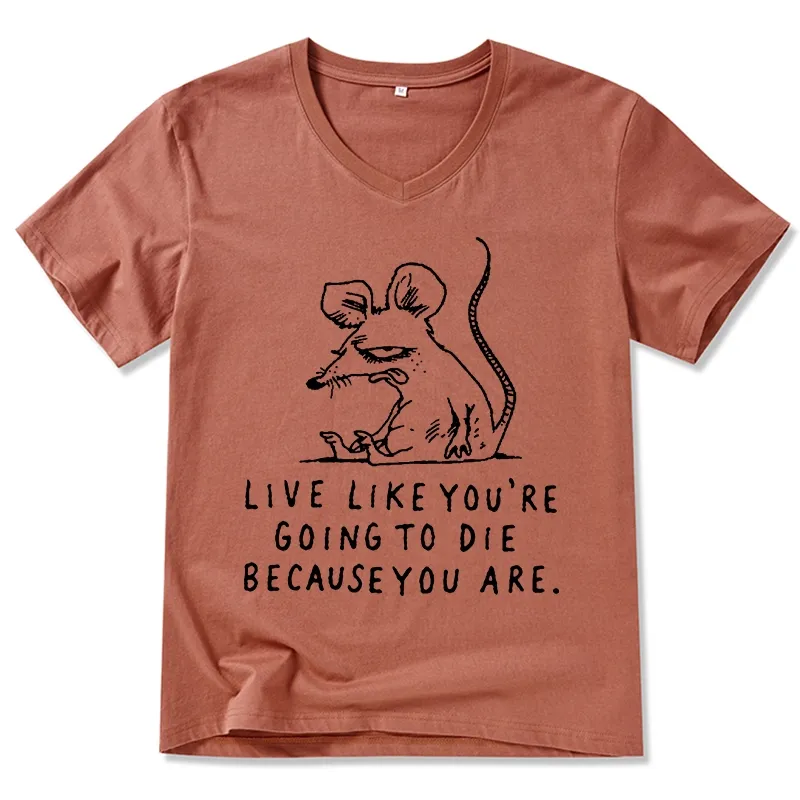 Tokyo-Tiger Funny Meme Sarcastic Rat Life Truth V-Neck Classic T-Shirt