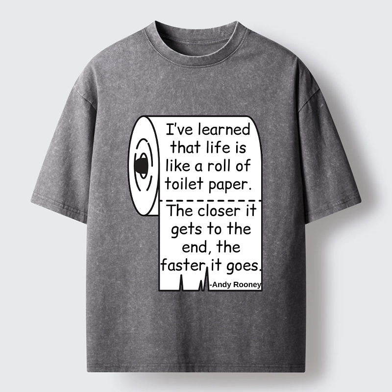 Tokyo-Tiger Life Toilet Paper Meme Washed T-Shirt