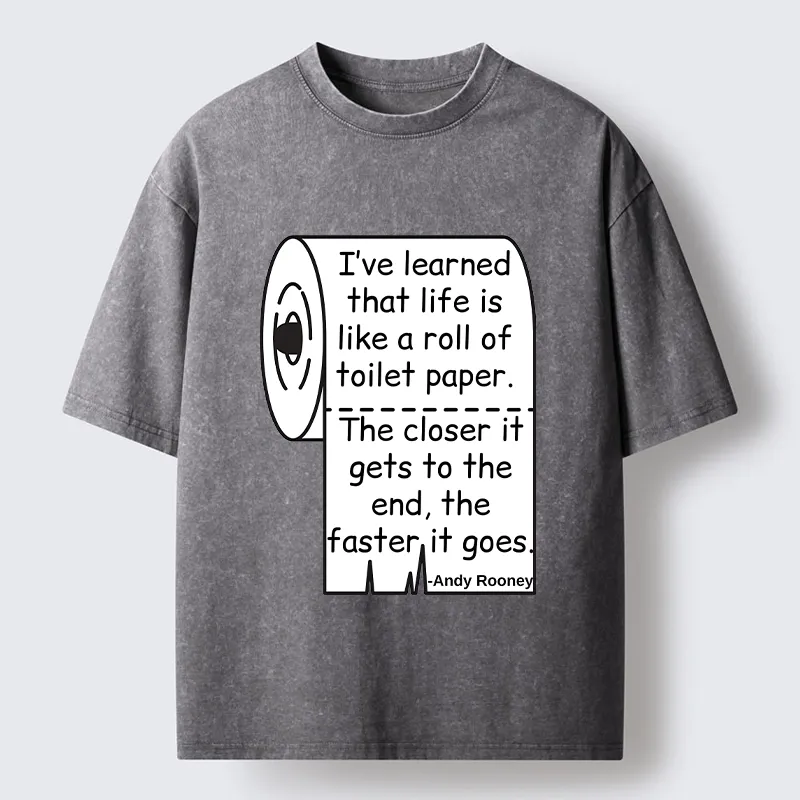 Tokyo-Tiger Life Toilet Paper Meme Washed T-Shirt