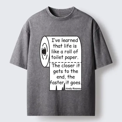 Tokyo-Tiger Life Toilet Paper Meme Washed T-Shirt