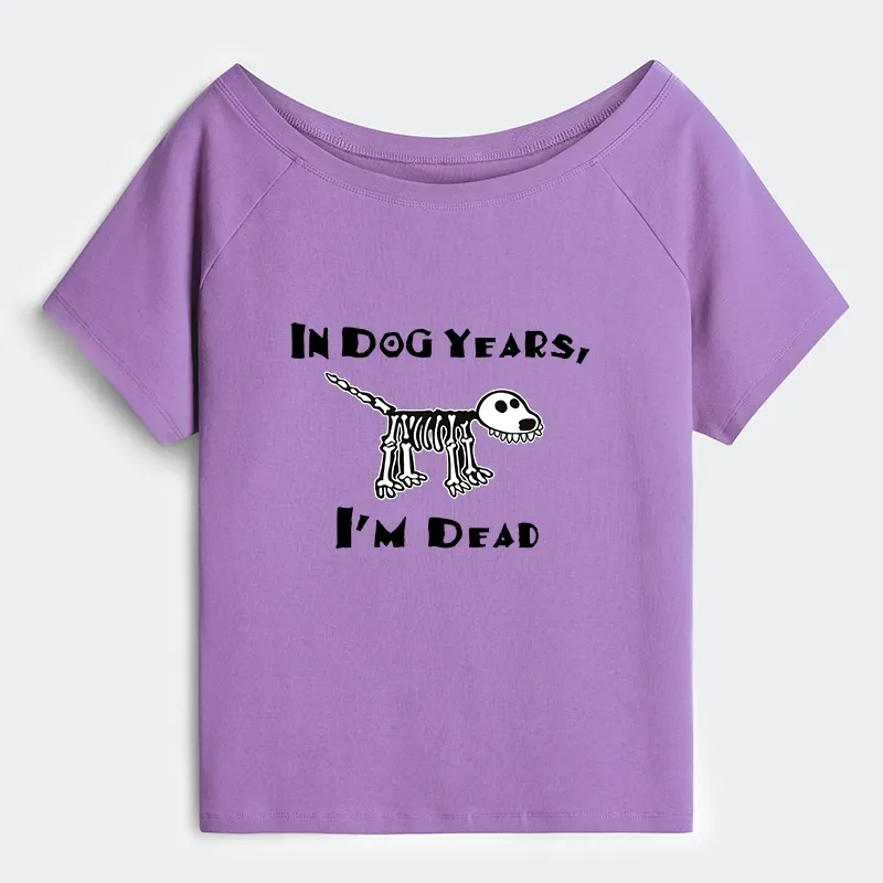 Tokyo-Tiger Funny Meme Old Dog Dead In Dog Years Vibe Off Shoulder T-Shirt