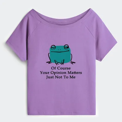 Tokyo-Tiger Cool Frog Unbothered By Others Opinions Off Shoulder T-Shirt