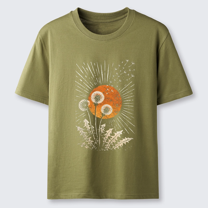 Tokyo-Tiger Calm Sunset Dandelion Graphic Classic T-Shirt