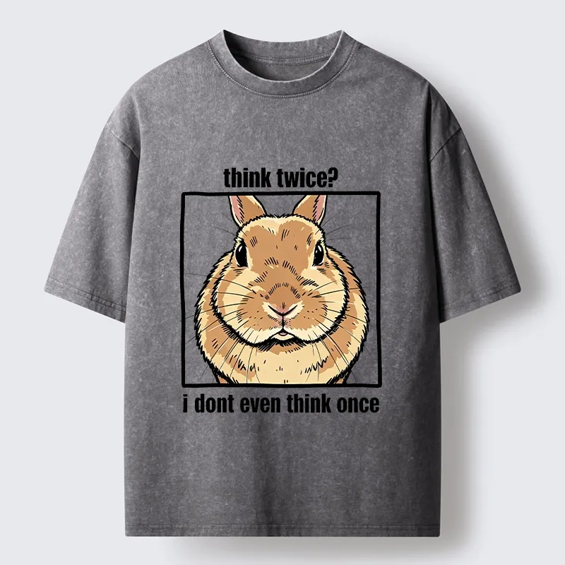 Tokyo-Tiger Funny Carefree Rabbit Meme Washed T-Shirt