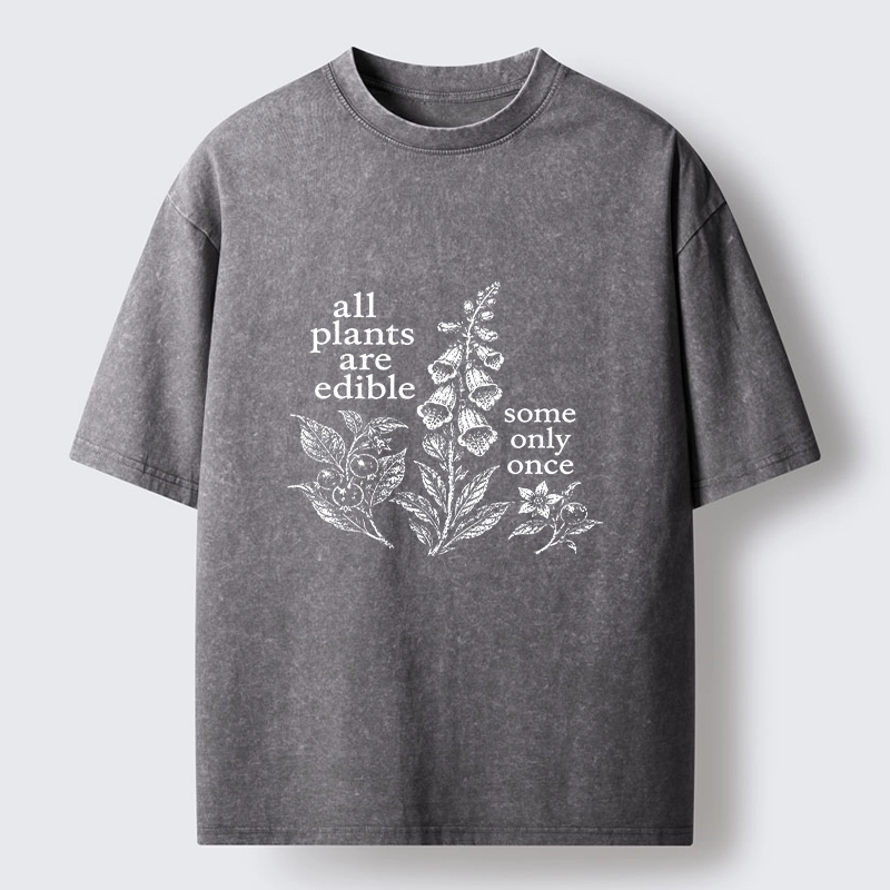 Tokyo-Tiger Funny Poison Plant Art Washed T-Shirt