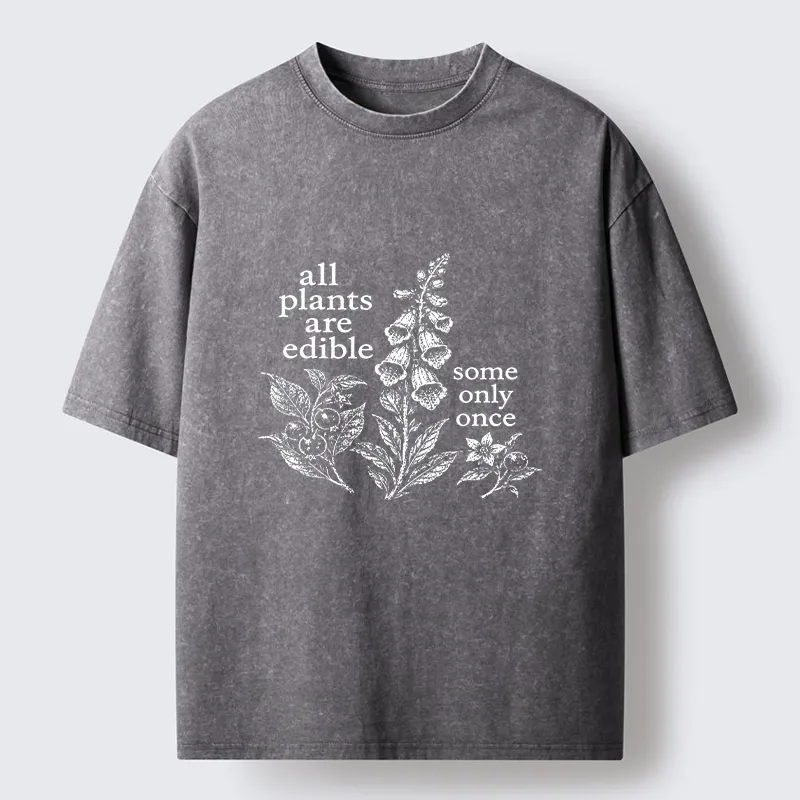 Tokyo-Tiger Funny Poison Plant Art Washed T-Shirt
