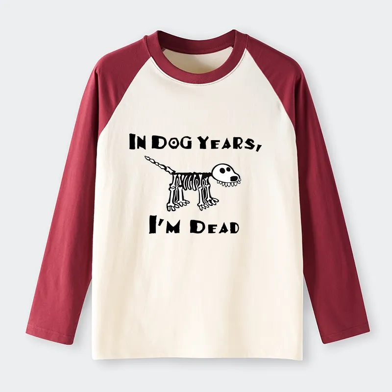 Tokyo-Tiger Funny Meme Old Dog Dead In Dog Years Vibe Raglan Long Sleeve T-shirt