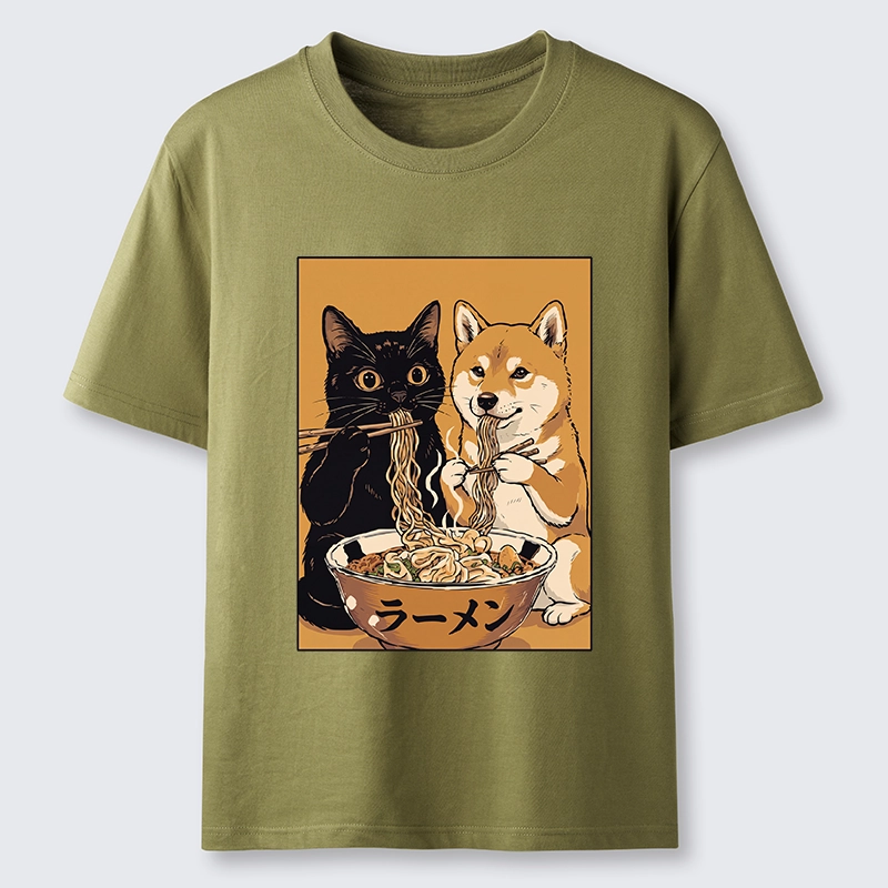 Tokyo-Tiger Funny Meme Cat Shiba Noodle Lovers Classic T-Shirt