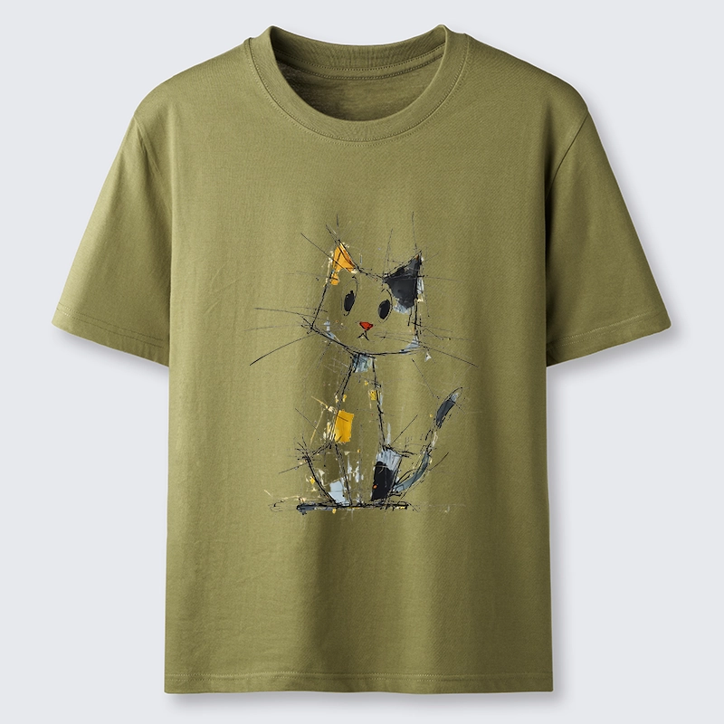 Tokyo-Tiger Minimal Splash Ink Cute Cat Classic T-Shirt