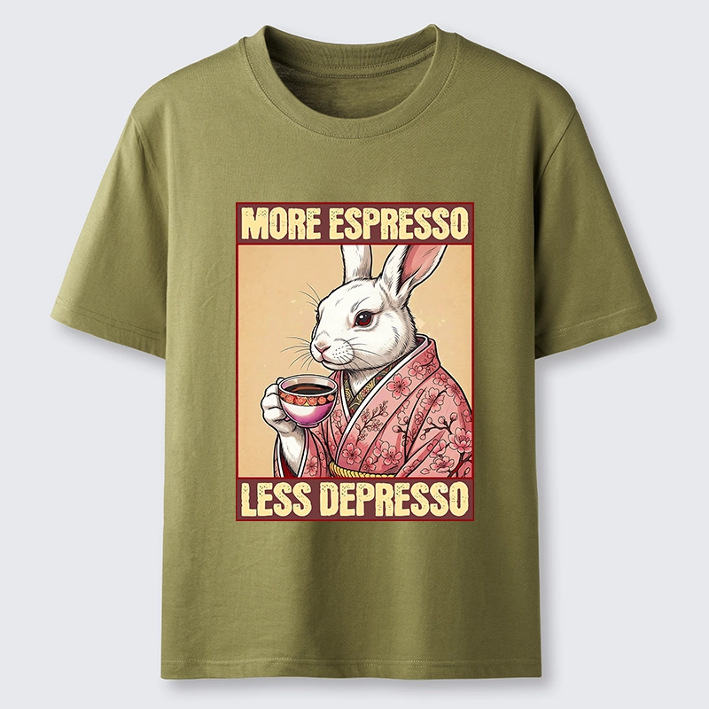 Tokyo-Tiger Happy Sakura Bunny Drinks Morning Espresso Classic T-Shirt
