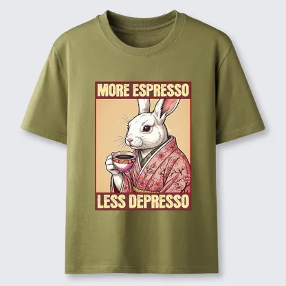 Tokyo-Tiger Happy Sakura Bunny Drinks Morning Espresso Classic T-Shirt