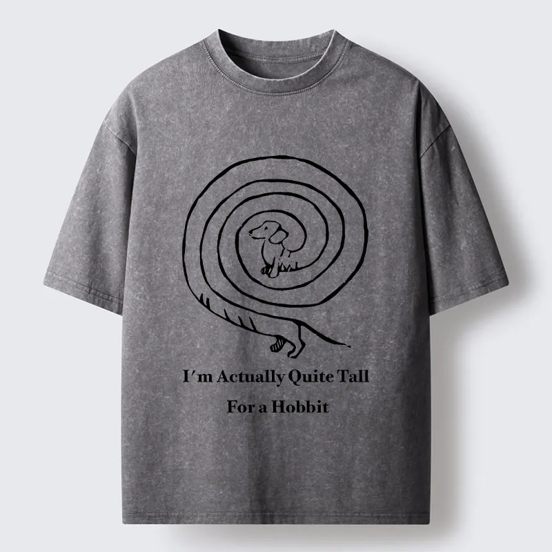 Tokyo-Tiger Loop Sausage Dog Print Washed T-Shirt