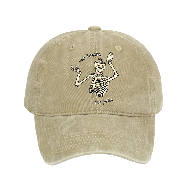 Tokyo-Tiger Skeletons Feel No Pain Washed Cap