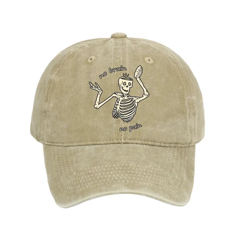 Tokyo-Tiger Skeletons Feel No Pain Washed Cap