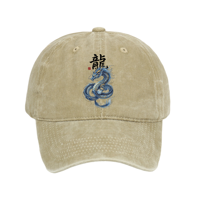 Tokyo-Tiger Mythic Blue Dragon Washed Cap