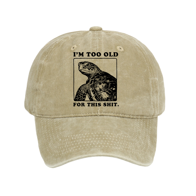 Tokyo-Tiger Turtle I Quit Meme Energy Washed Cap
