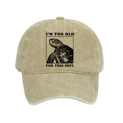 Tokyo-Tiger Turtle I Quit Meme Energy Washed Cap