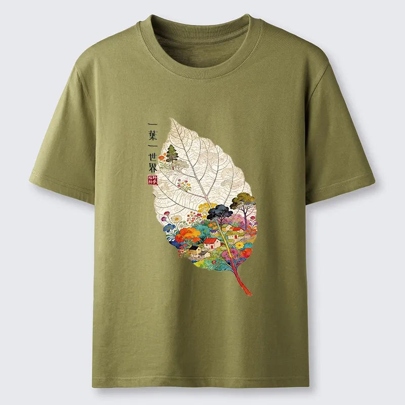 Tokyo-Tiger One Leaf Holds A Tiny Colorful World Classic T-Shirt
