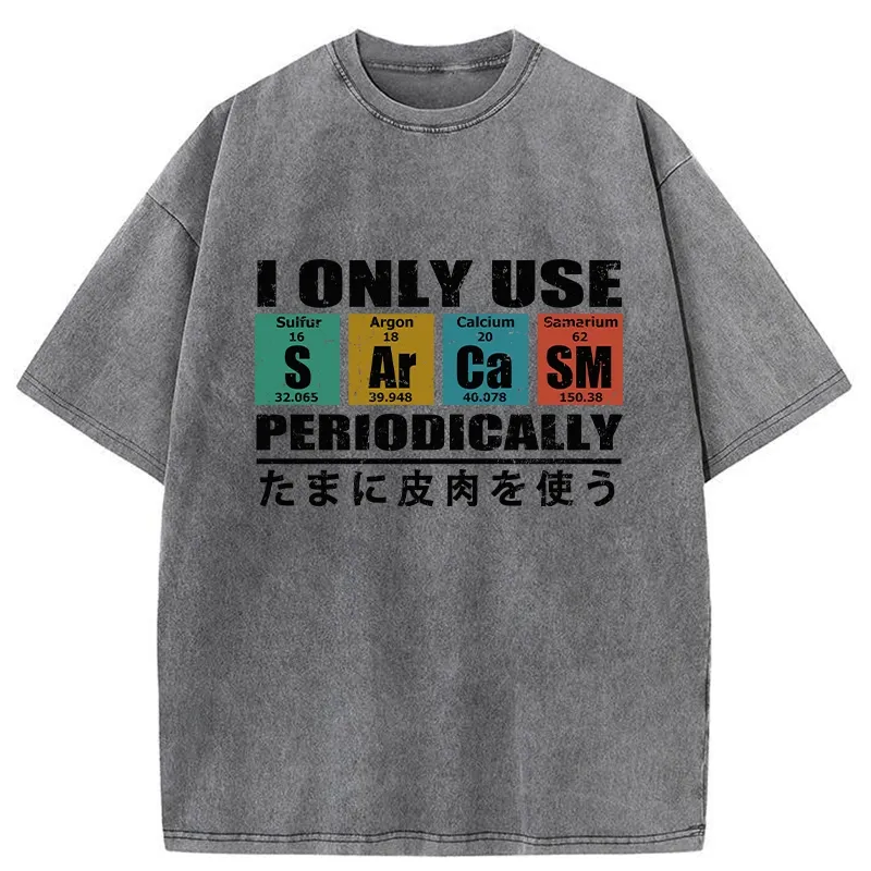 Tokyo-Tiger Use Sarcasm Occasionally Washed T-Shirt