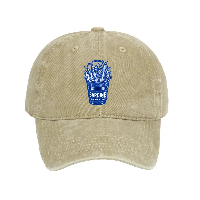 Tokyo-Tiger Vintage Bucket Full Of Fresh Sardines Washed Cap