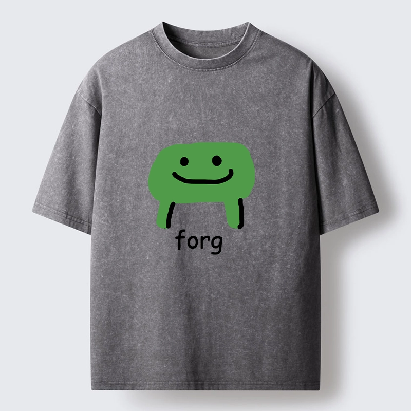 Tokyo-Tiger Smiling Forg Washed T-Shirt