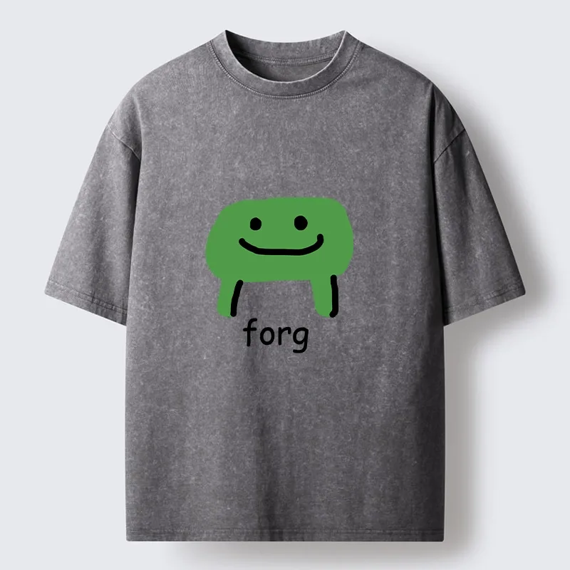 Tokyo-Tiger Smiling Forg Washed T-Shirt