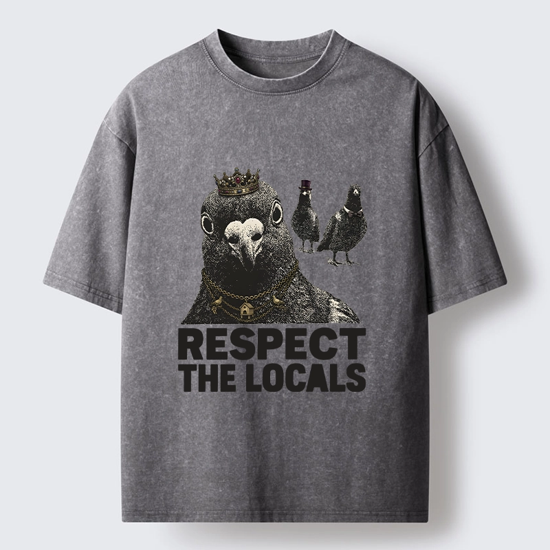 Tokyo-Tiger Royal Pigeon Graphic Washed T-Shirt