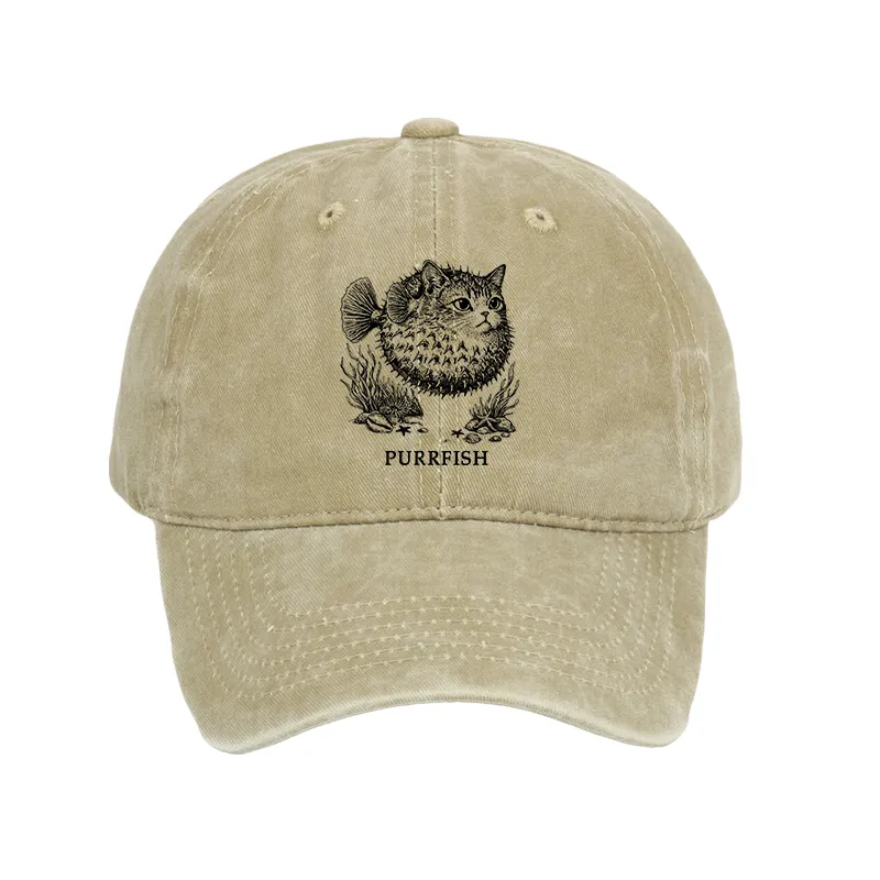 Tokyo-Tiger Spiky Puffer With Cute Cat Head Washed Cap