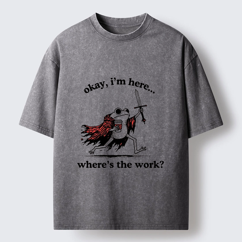 Tokyo-Tiger Warrior Frog On Duty Washed T-Shirt