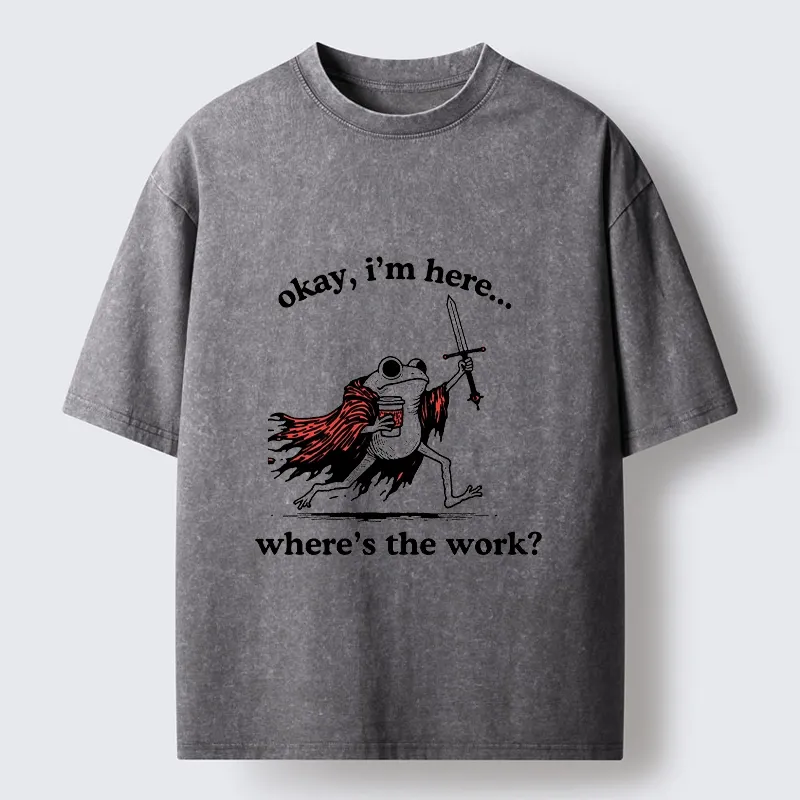 Tokyo-Tiger Warrior Frog On Duty Washed T-Shirt