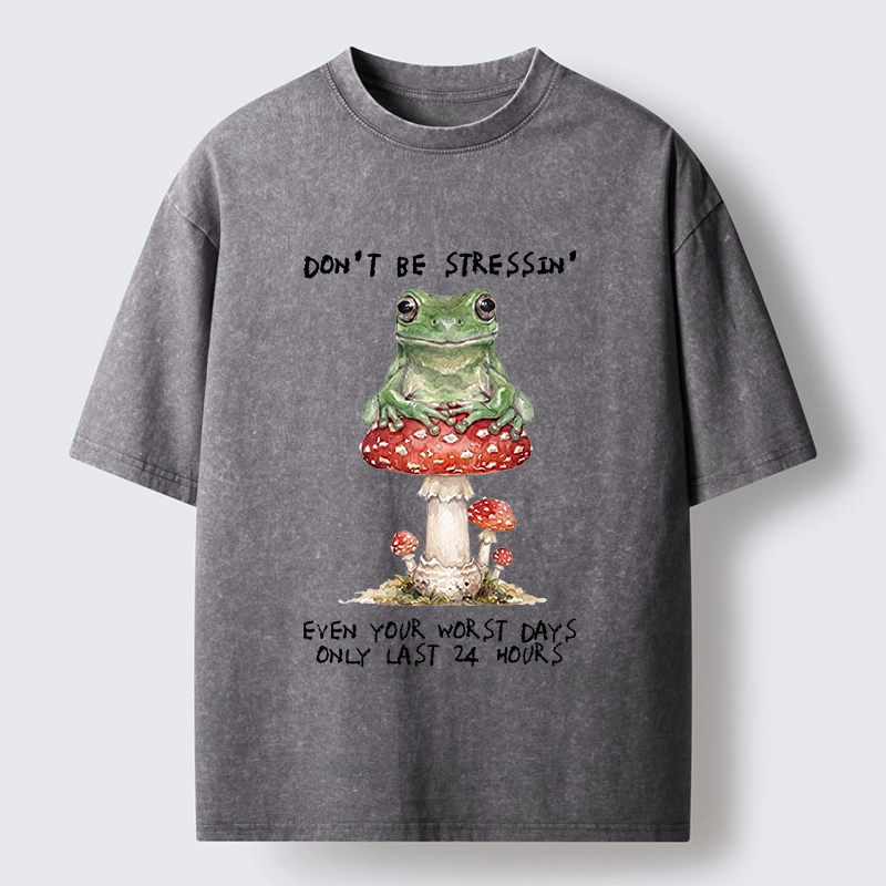 Tokyo‑Tiger Relax Positive Frog Washed T‑-Shirt