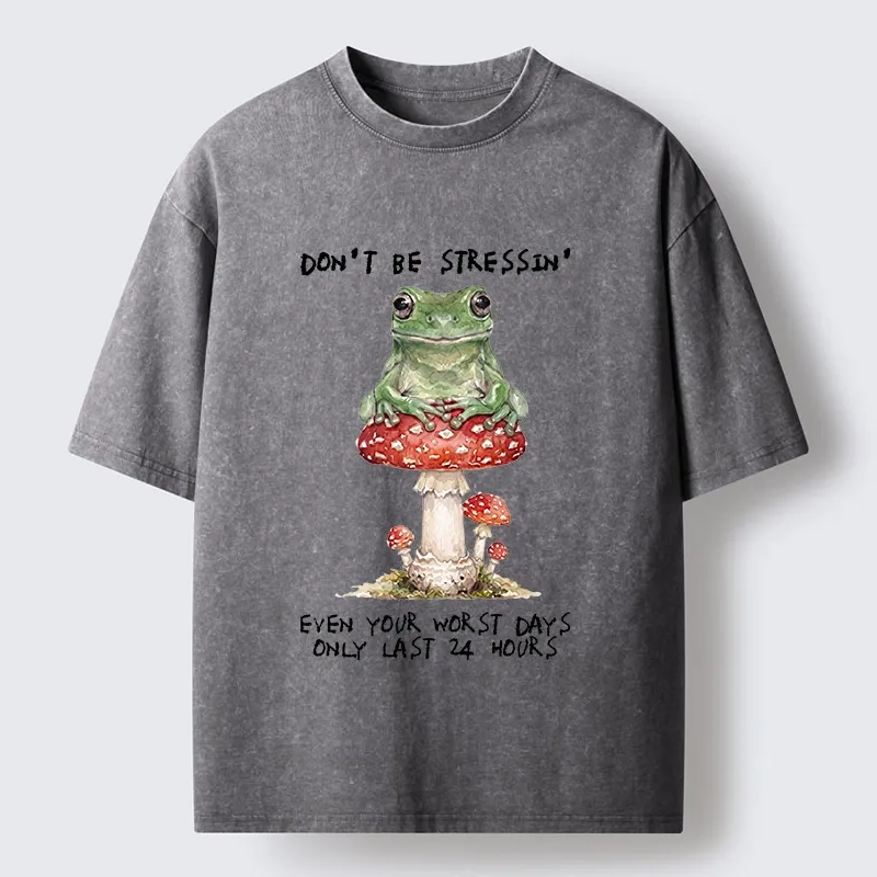 Tokyo‑Tiger Relax Positive Frog Washed T‑-Shirt