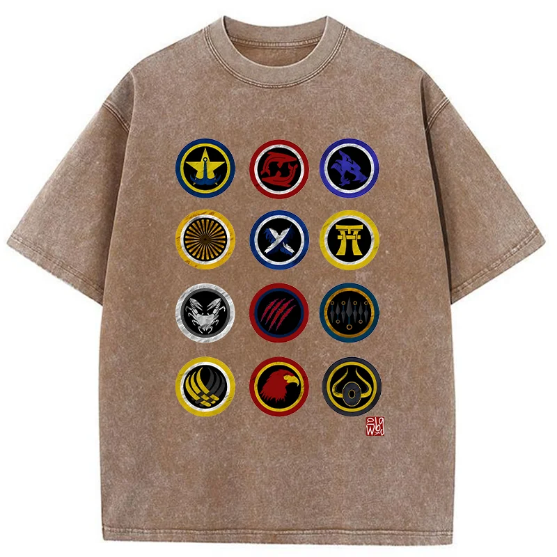 Tokyo-Tiger Baseball Japanese Emblem Washed T-Shirt