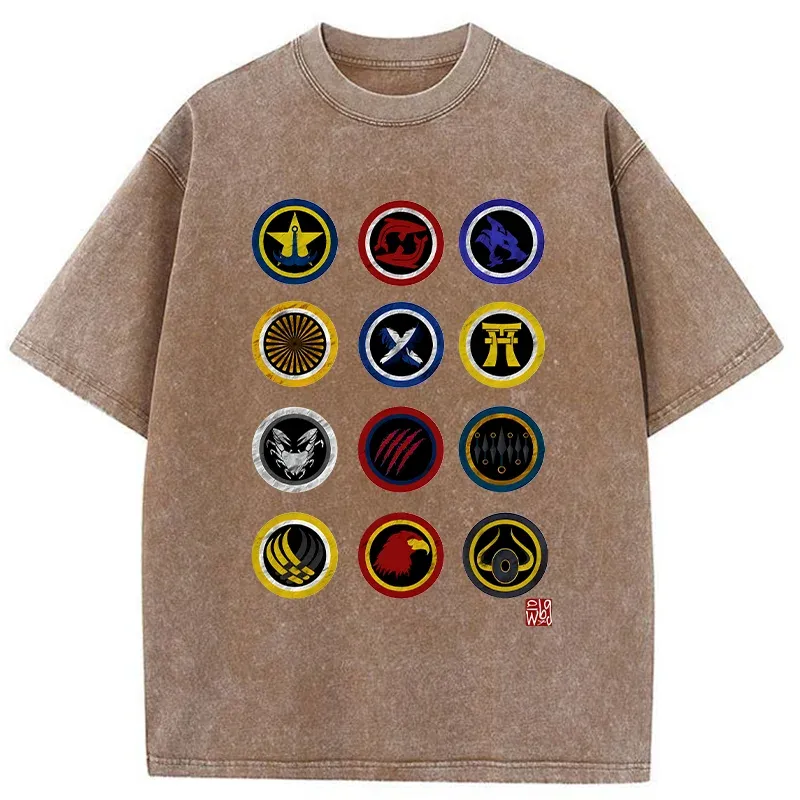 Tokyo-Tiger Baseball Japanese Emblem Washed T-Shirt