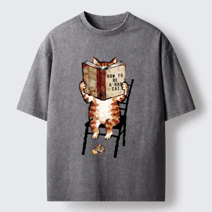 Tokyo‑Tiger Be A Bad Cat Washed T-Shirt