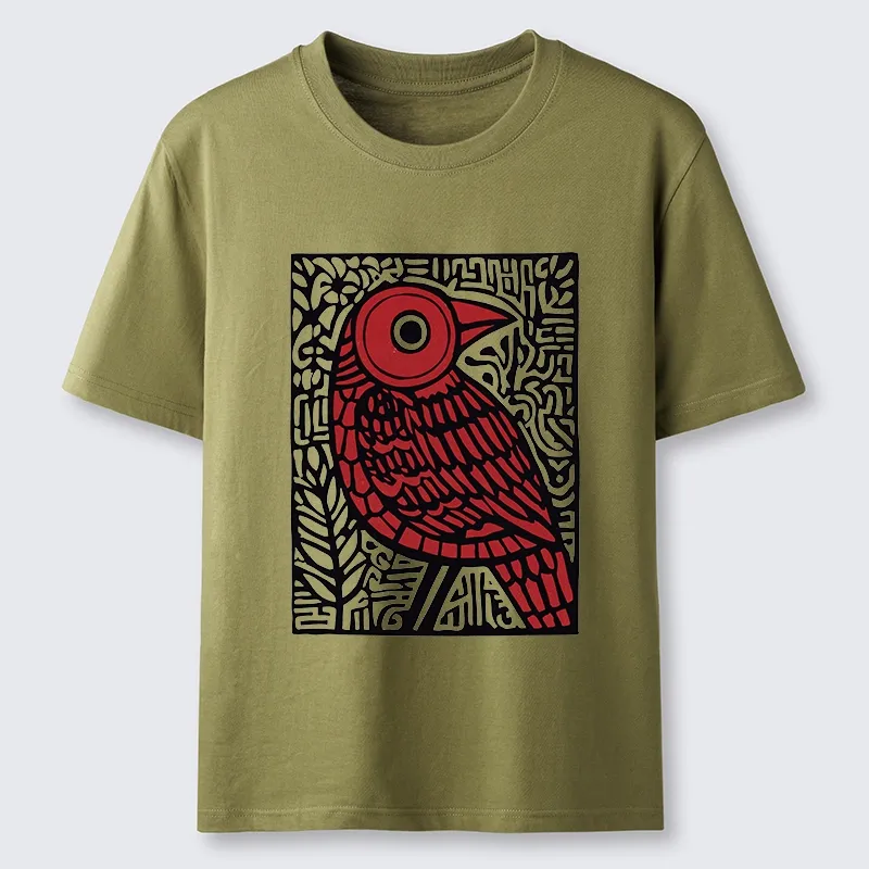 Tokyo-Tiger Retro Woodblock Bird Classic T-Shirt