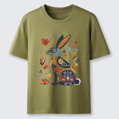 Tokyo-Tiger Folk Hare Bloom Classic T-Shirt
