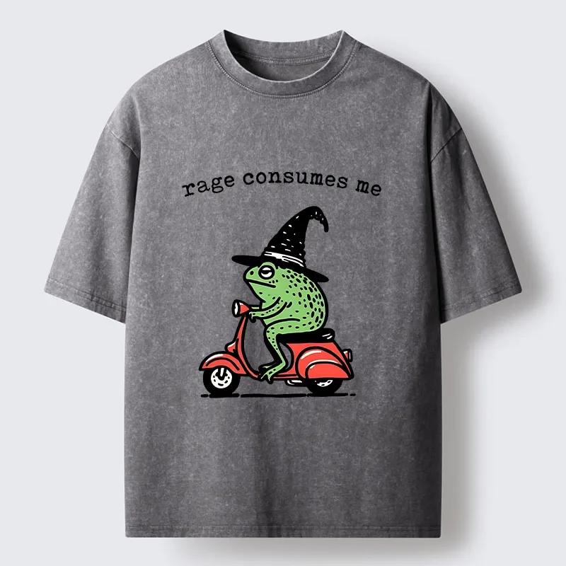 Tokyo-Tiger Angry Wizard Frog Meme Washed T-Shirt