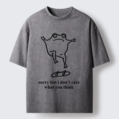 Tokyo-Tiger Skate Frog No Worries Art Washed T-Shirt