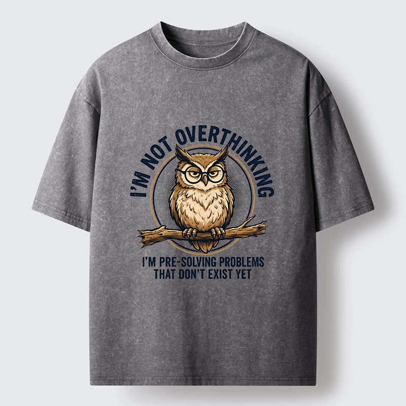 Tokyo-Tiger Overthink Master Owl Washed T-Shirt