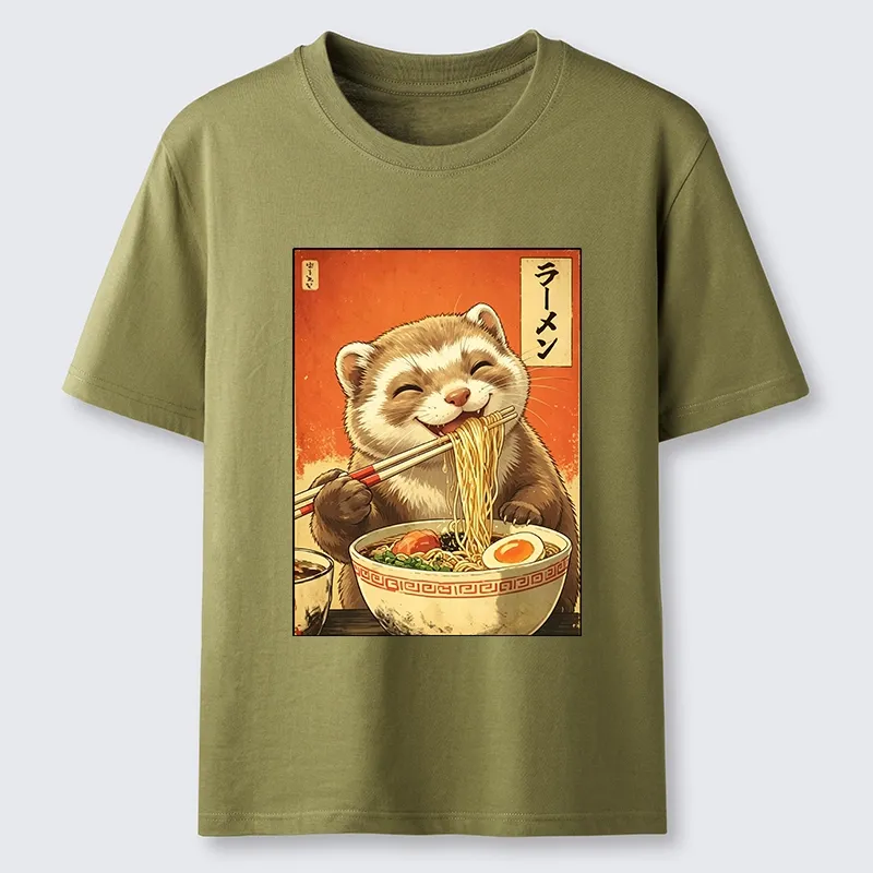 Tokyo-Tiger Otters Eating Delicious Ramen Classic T-Shirt