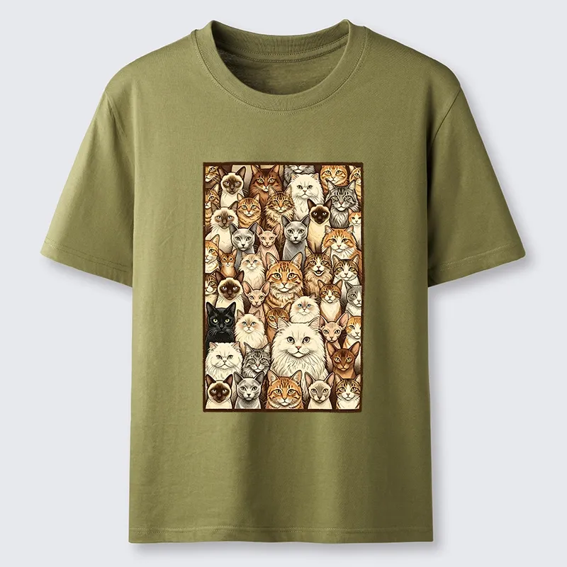 Tokyo-Tiger Many Cat Crew Classic T-Shirt
