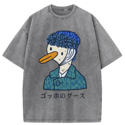 Tokyo-Tiger Van Gogh's Goose Washed T-Shirt