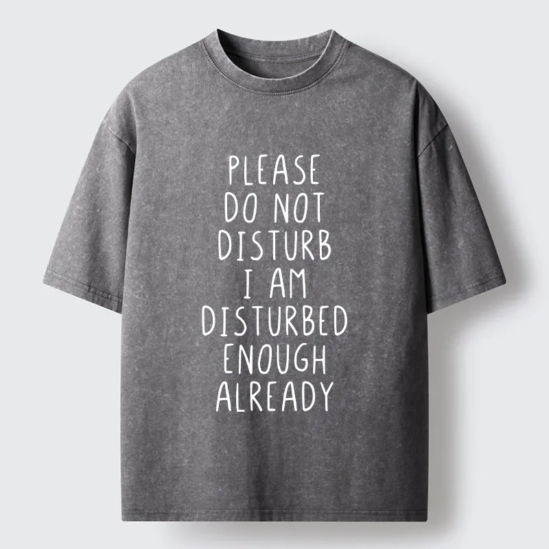 Tokyo-Tiger Leave Me Alone Vibe Washed T-Shirt