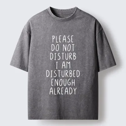 Tokyo-Tiger Leave Me Alone Vibe Washed T-Shirt