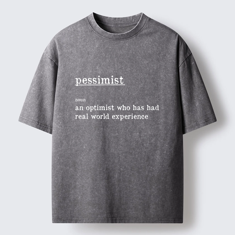 Tokyo-Tiger Real Life Pessimist Meme Washed T-Shirt