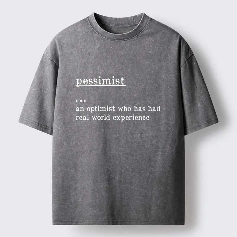 Tokyo-Tiger Real Life Pessimist Meme Washed T-Shirt