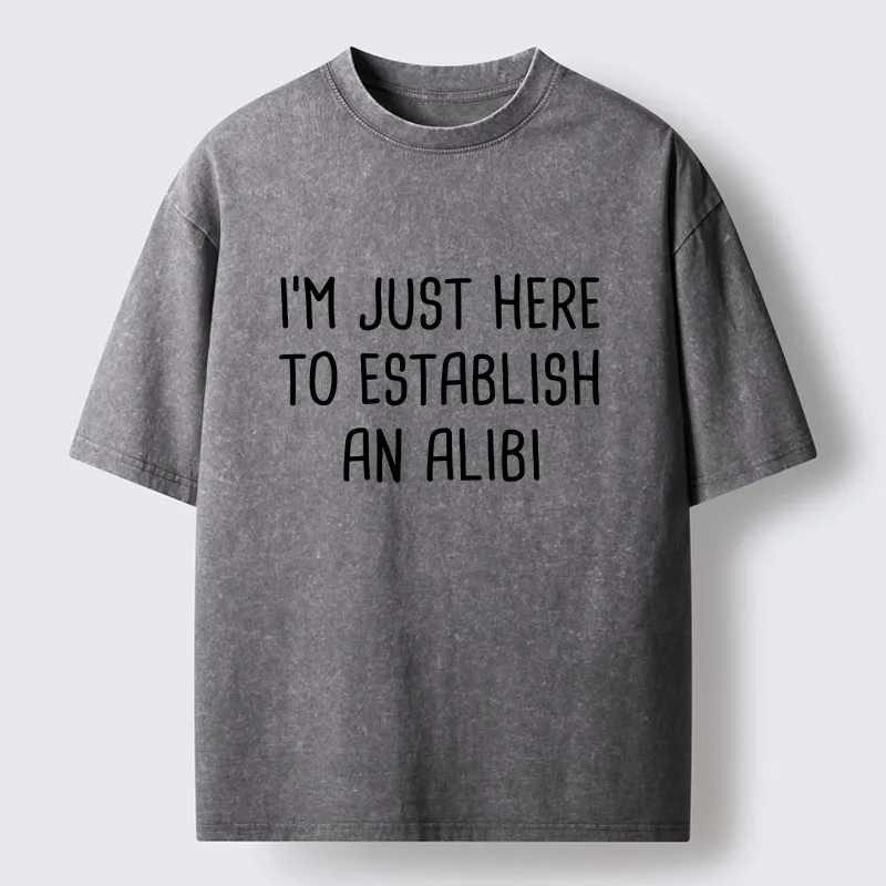 Tokyo-Tiger Funny Alibi Meme Washed T-Shirt
